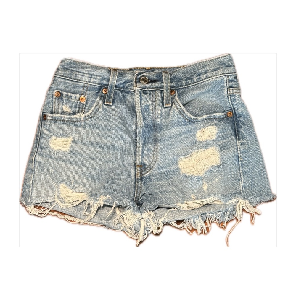 Levi's Blue Jean Shorts Distressed Cut-Off Style